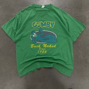 Vintage Gumby “Buck Naked Since 1956” Green Graphic T-Shirt XL